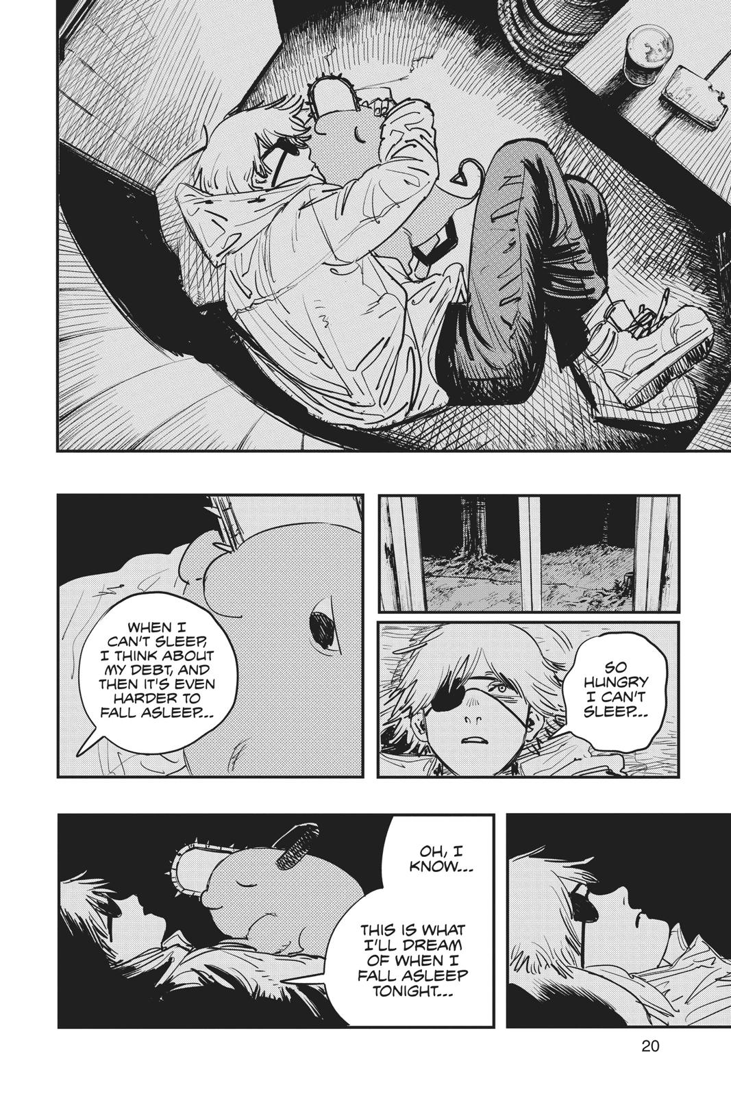Chainsaw Man Manga Chapter 1 page 20 - Dog & Chainsaw scene