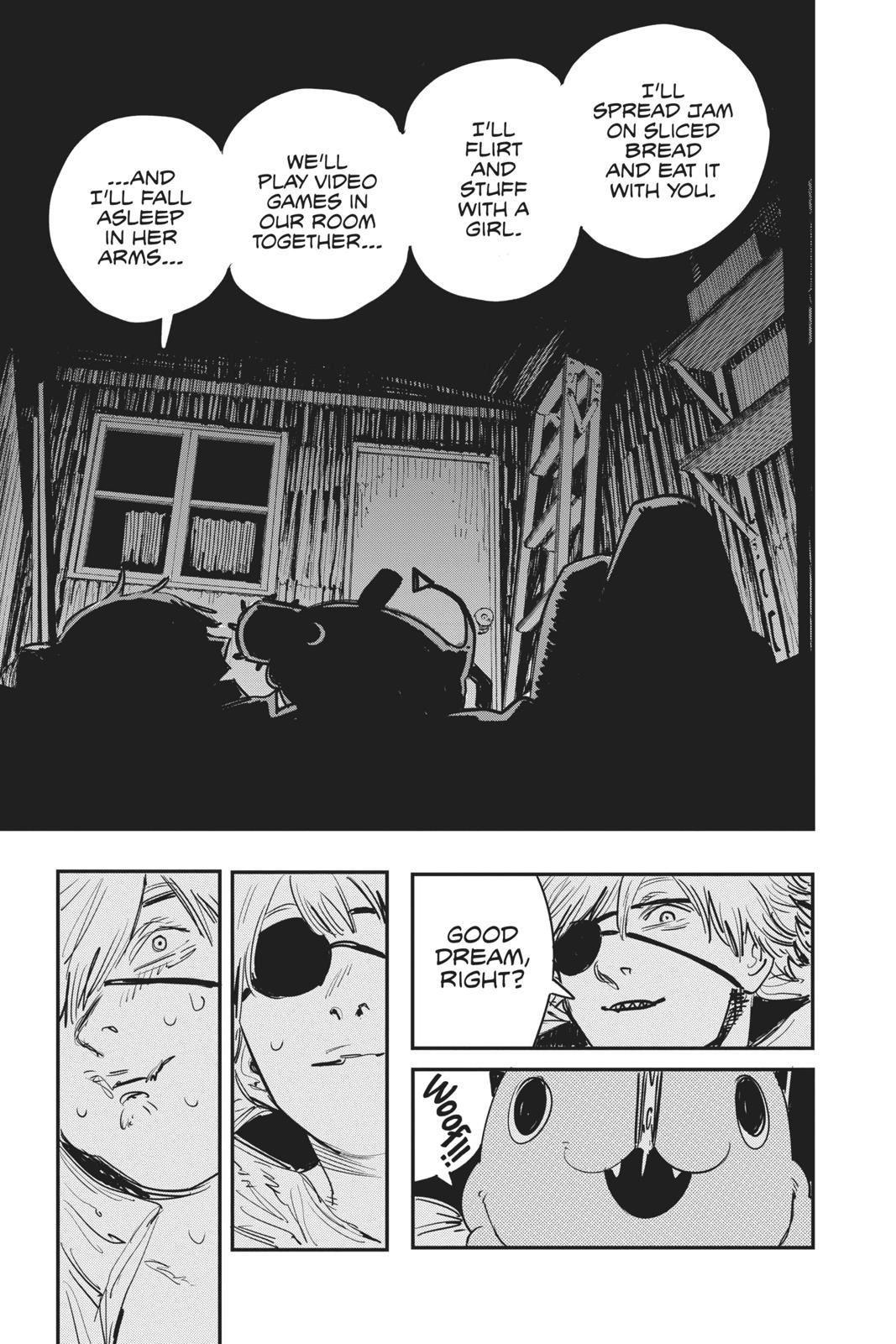 Chainsaw Man Manga Chapter 1 page 21 - Dog & Chainsaw scene