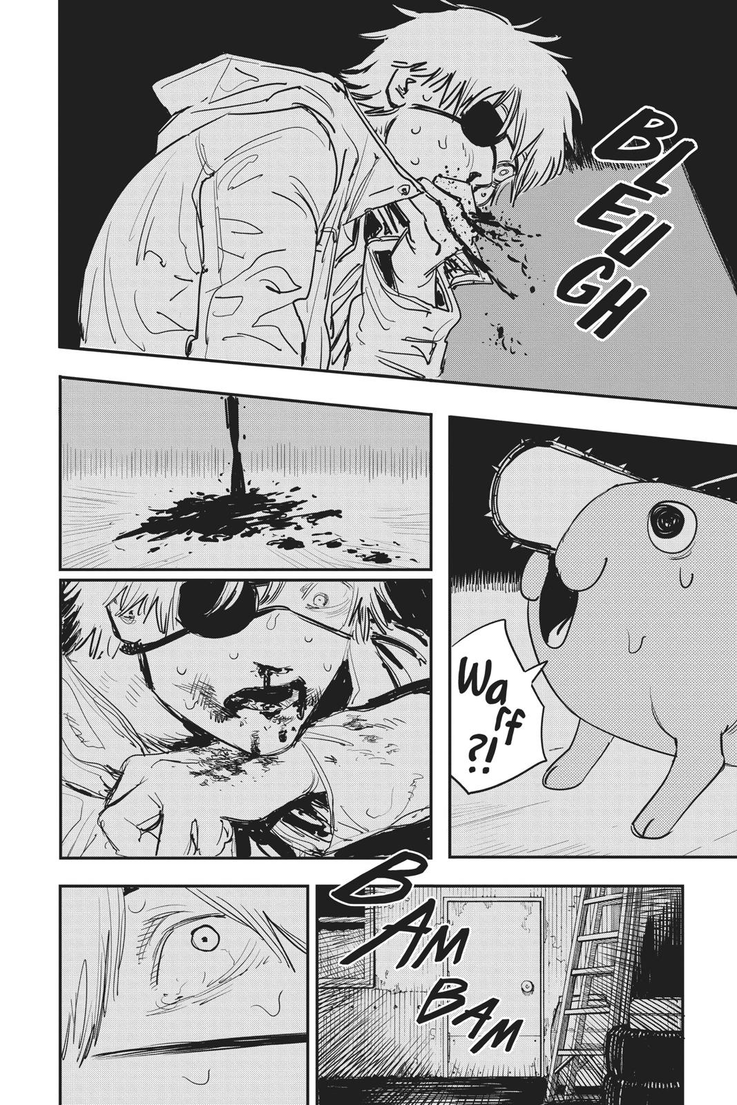 Chainsaw Man Manga Chapter 1 page 22 - Dog & Chainsaw scene