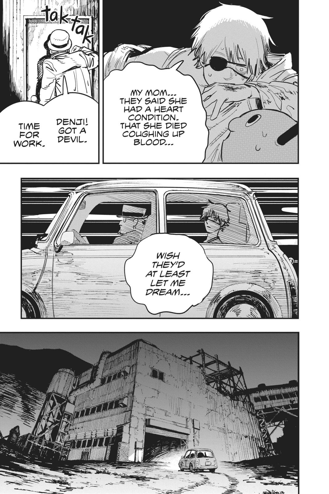 Chainsaw Man Manga Chapter 1 page 23 - Dog & Chainsaw scene