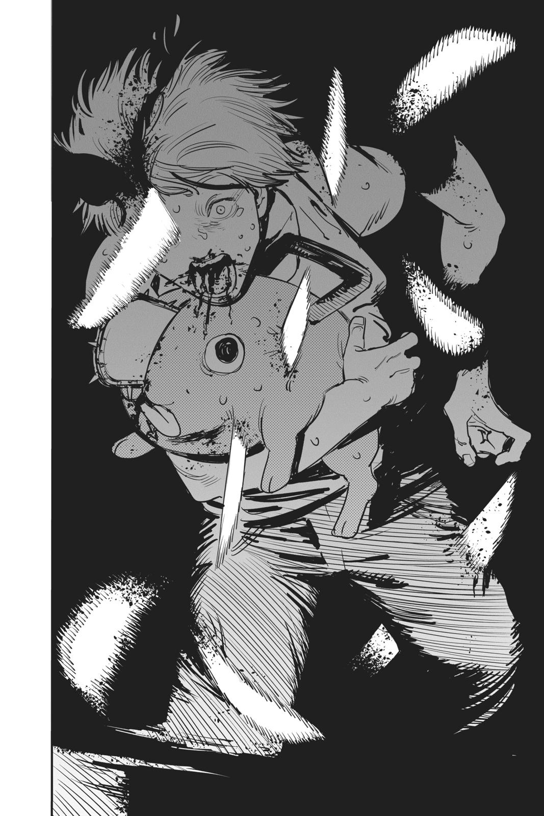 Chainsaw Man Manga Chapter 1 page 30 - Dog & Chainsaw scene