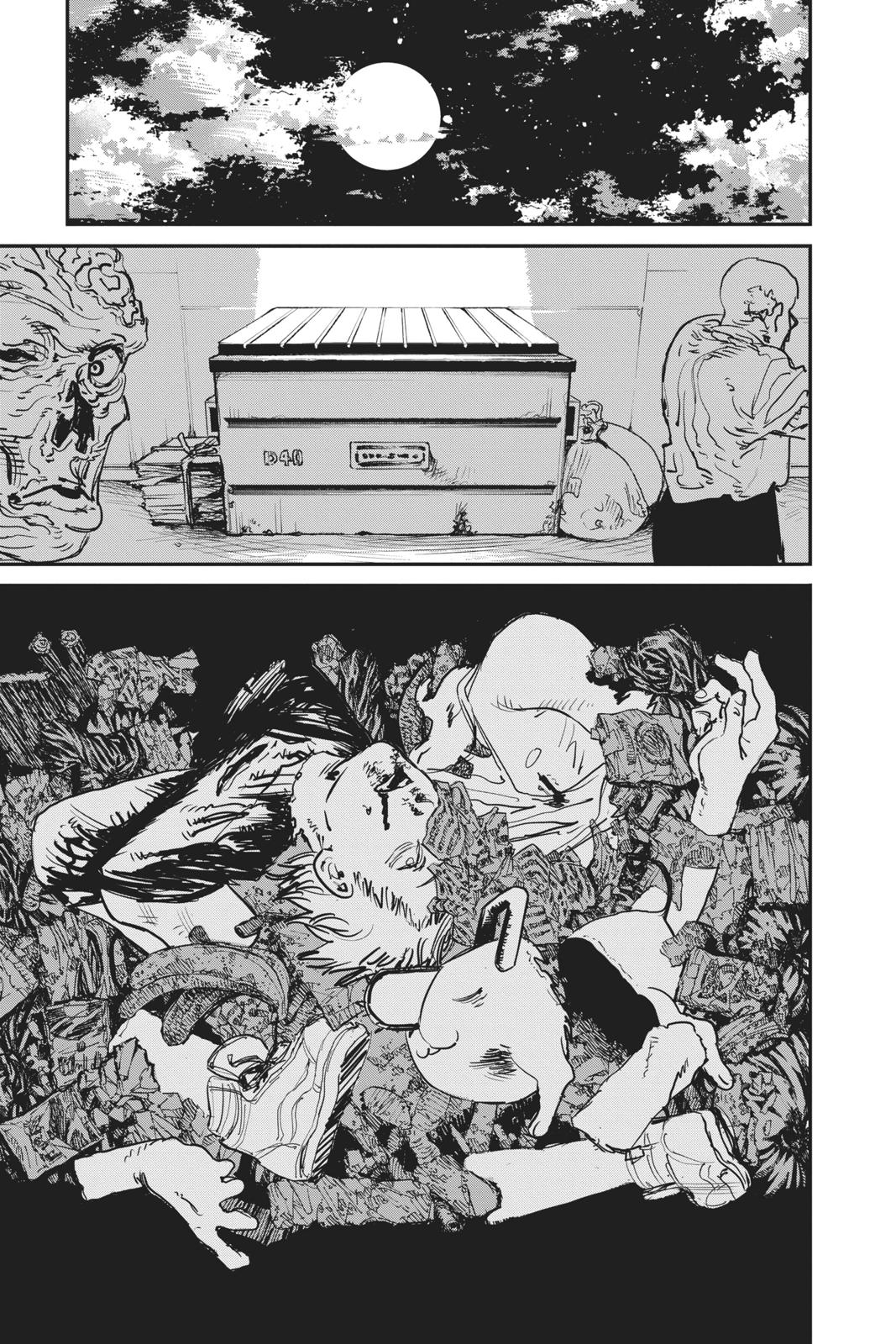 Chainsaw Man Manga Chapter 1 page 31 - Dog & Chainsaw scene