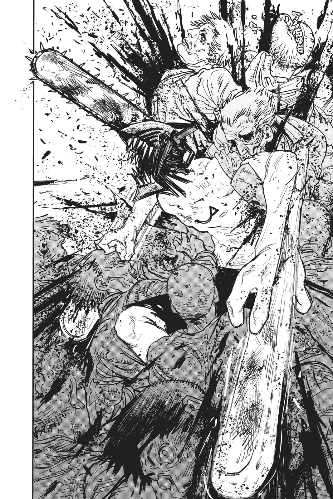 Chainsaw Man Manga Chapter 1 page 46 - Dog & Chainsaw scene