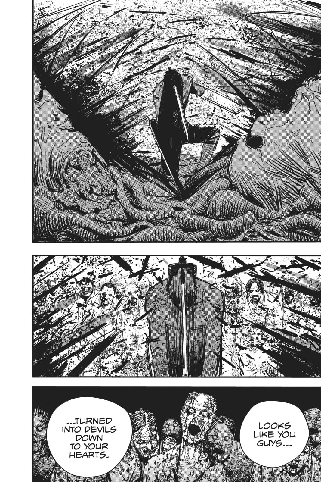 Chainsaw Man Manga Chapter 1 page 49 - Dog & Chainsaw scene
