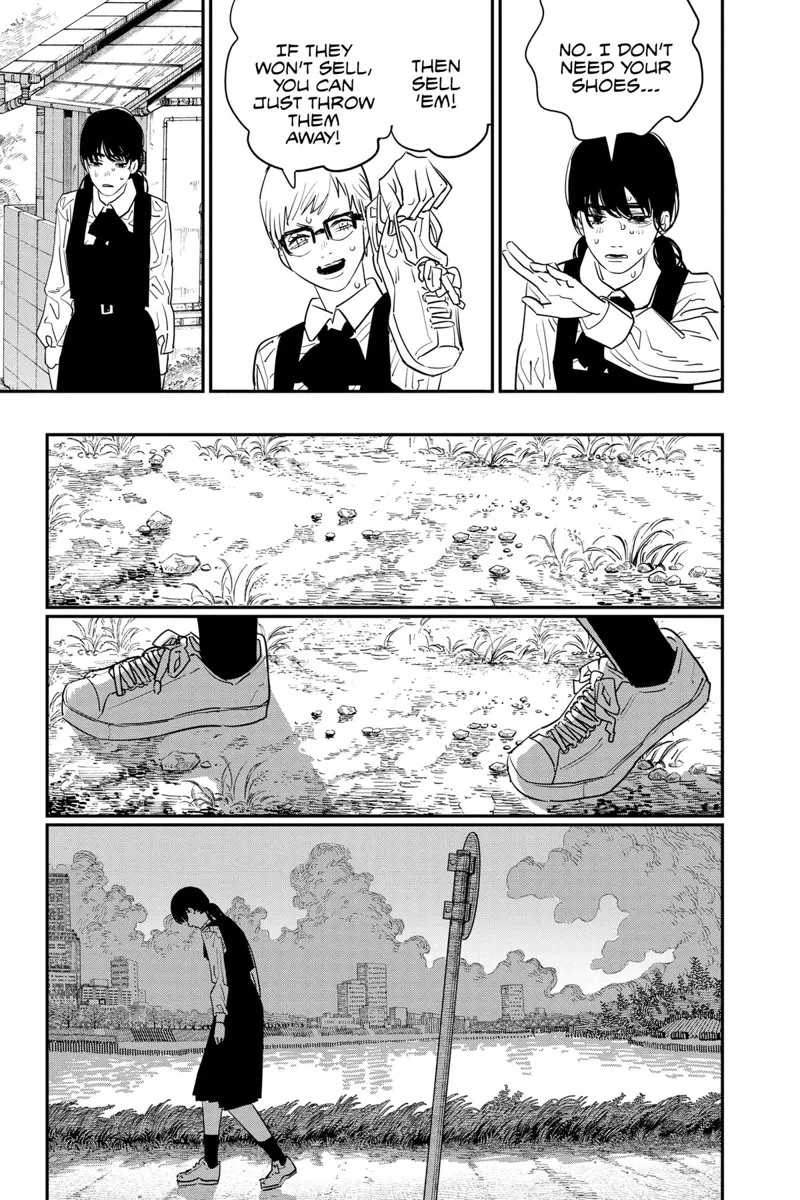 Chainsaw Man Manga Chapter 100 page 18 - How to Walk Shoeless scene