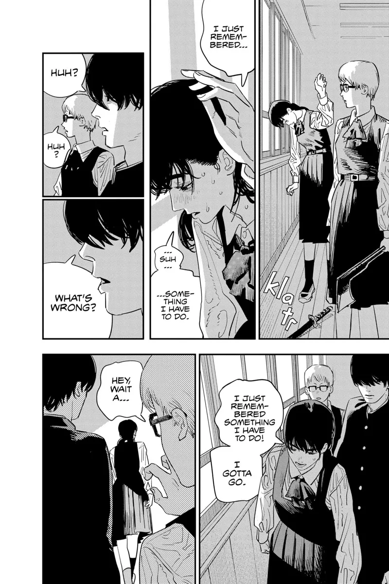 Chainsaw Man Manga Chapter 100 page 7 - How to Walk Shoeless scene