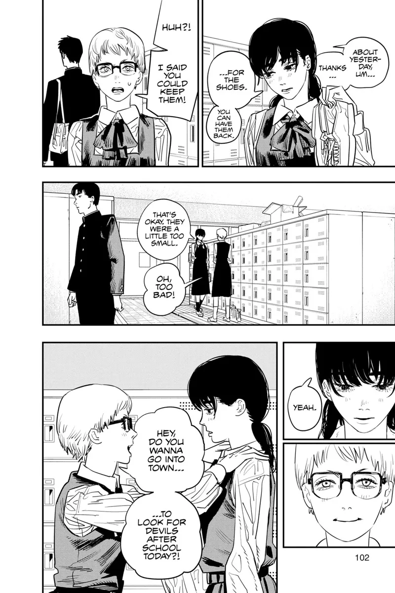 Chainsaw Man Manga Chapter 101 page 1 - Afterschool Devil Hunters scene