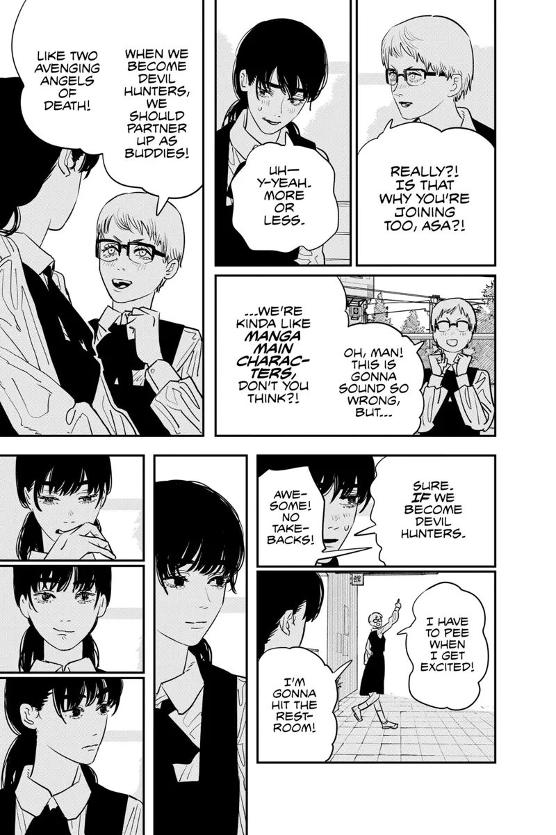 Chainsaw Man Manga Chapter 101 page 4 - Afterschool Devil Hunters scene