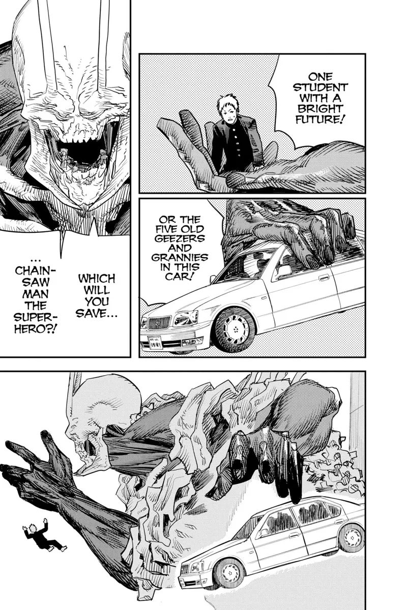 Chainsaw Man Manga Chapter 102 page 35 - Save the Cat scene