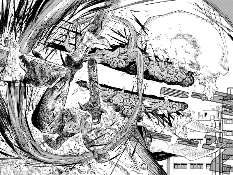 Chainsaw Man Manga Chapter 102 page 38 - Save the Cat scene