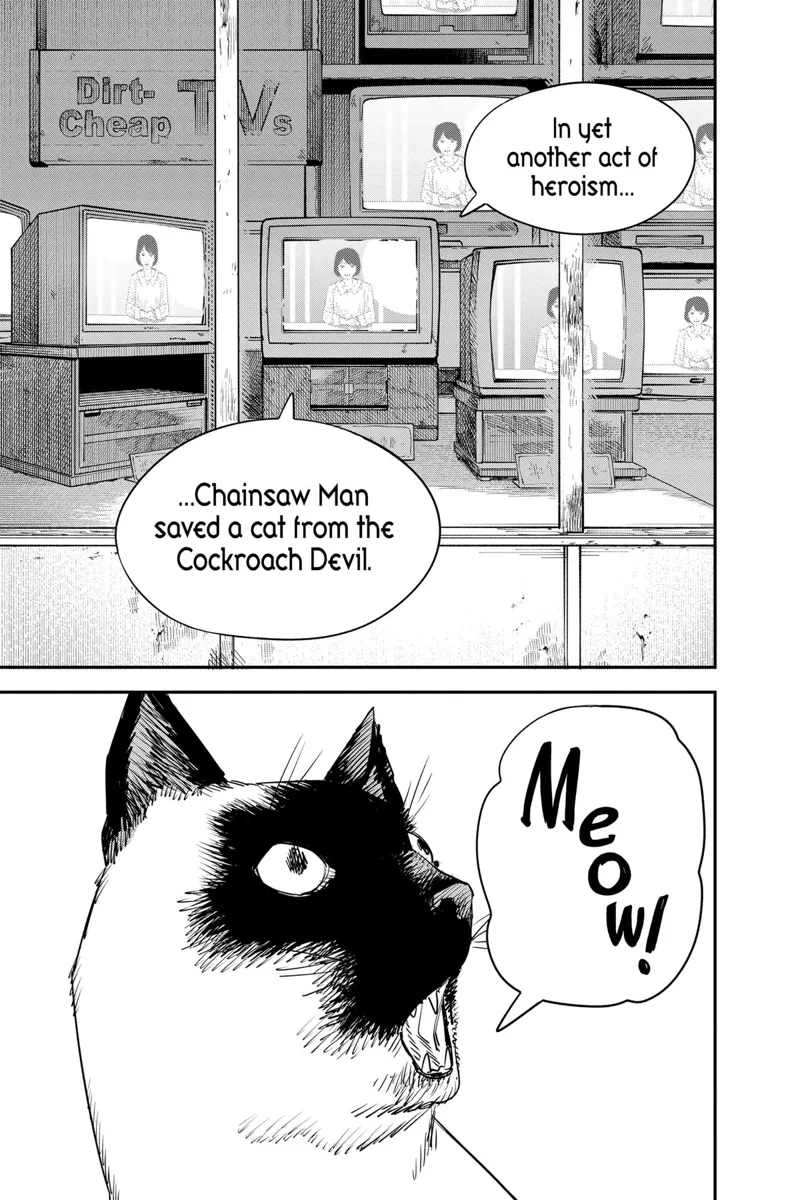 Chainsaw Man Manga Chapter 102 page 42 - Save the Cat scene