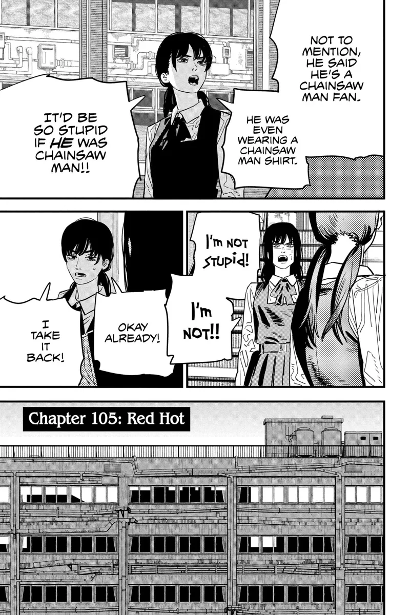 Chainsaw Man Manga Chapter 105 page 2 - Red Hot scene