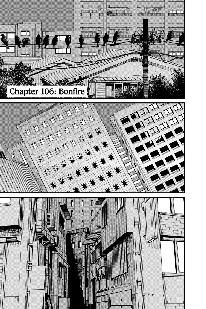 Chainsaw Man Manga Chapter 106 page 1 - Bonfire scene