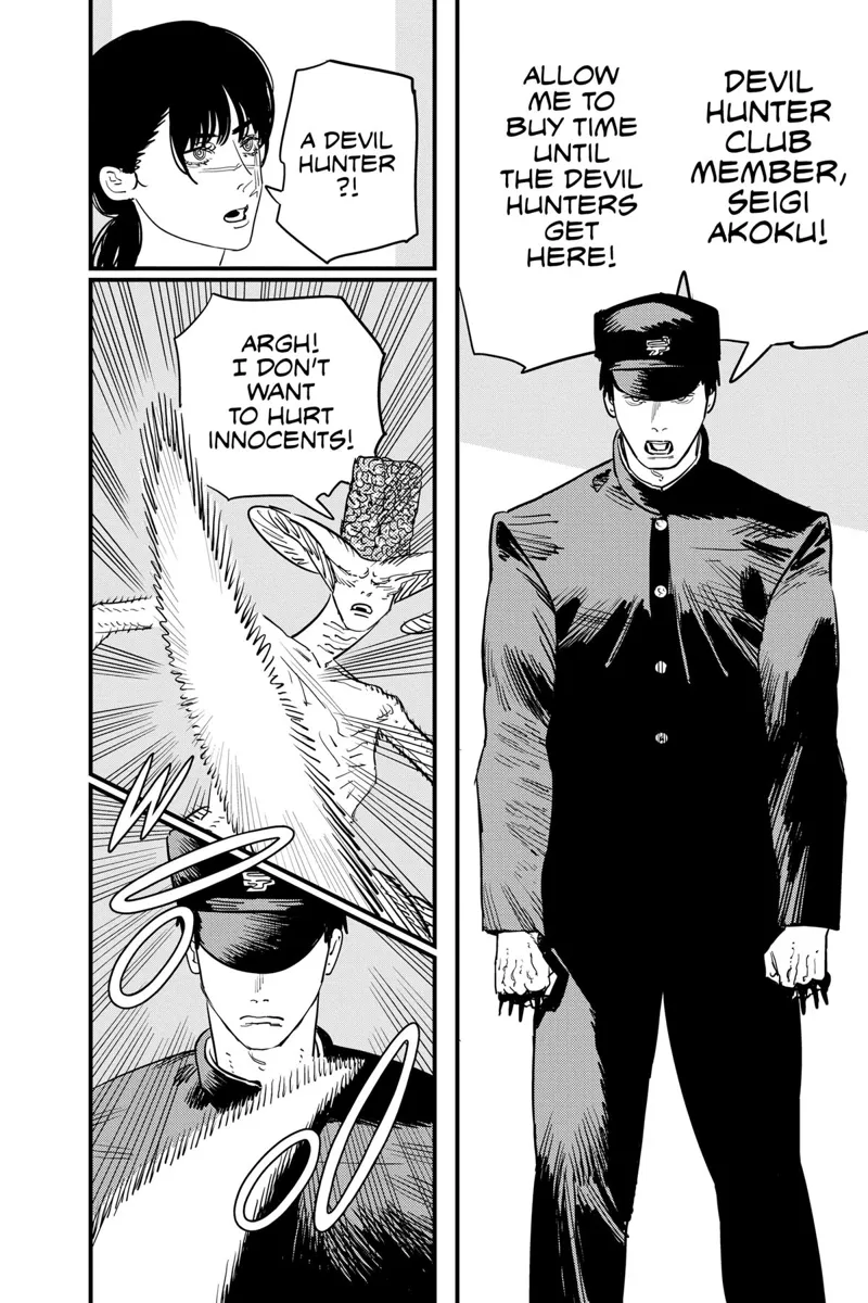 Chainsaw Man Manga Chapter 107 page 10 - School Attacker scene