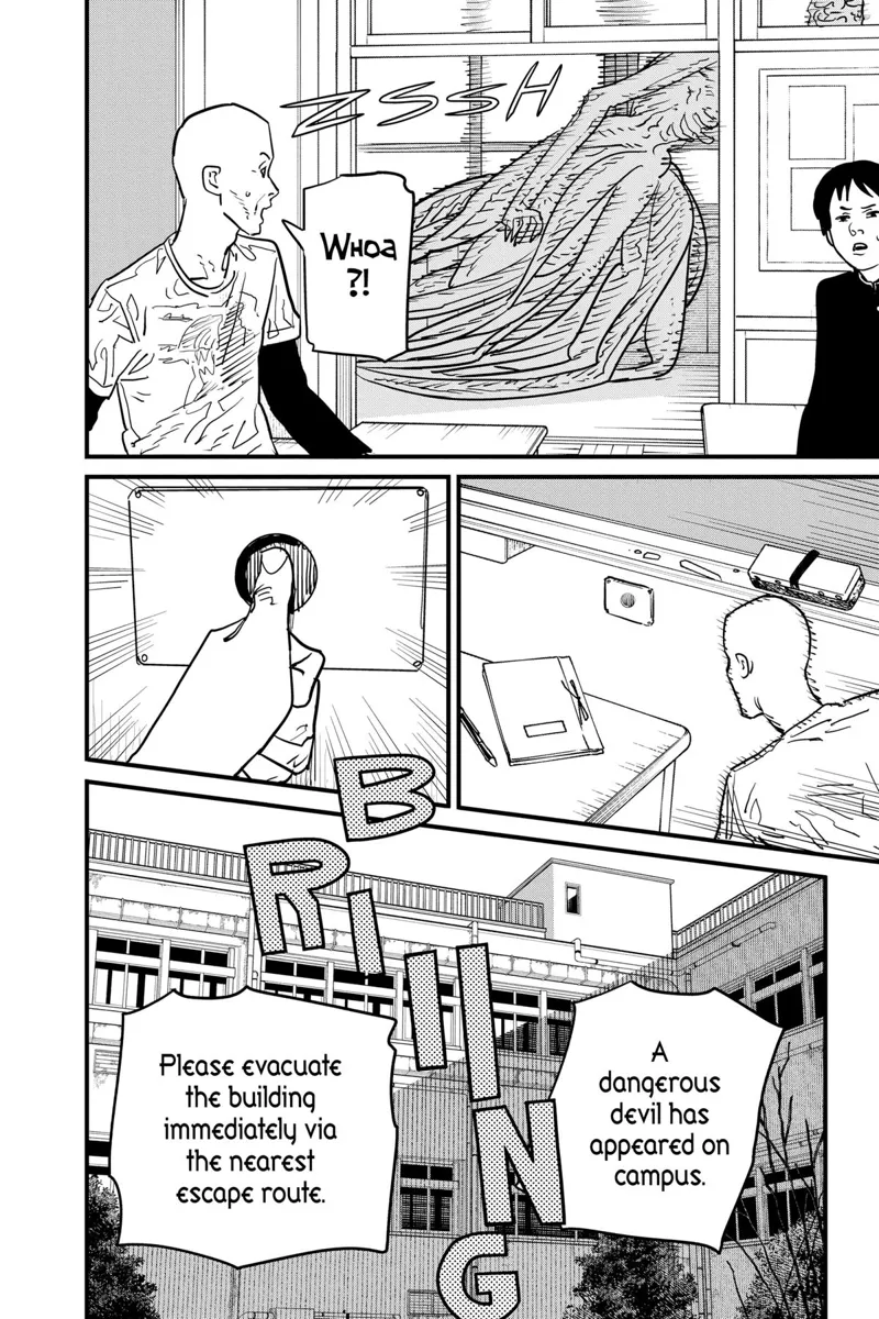 Chainsaw Man Manga Chapter 107 page 4 - School Attacker scene