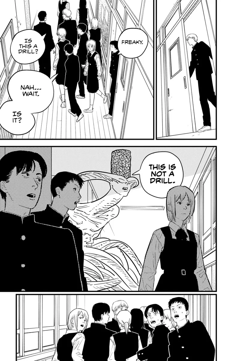 Chainsaw Man Manga Chapter 107 page 5 - School Attacker scene