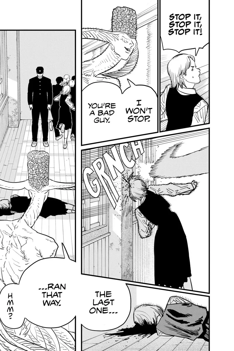 Chainsaw Man Manga Chapter 107 page 9 - School Attacker scene