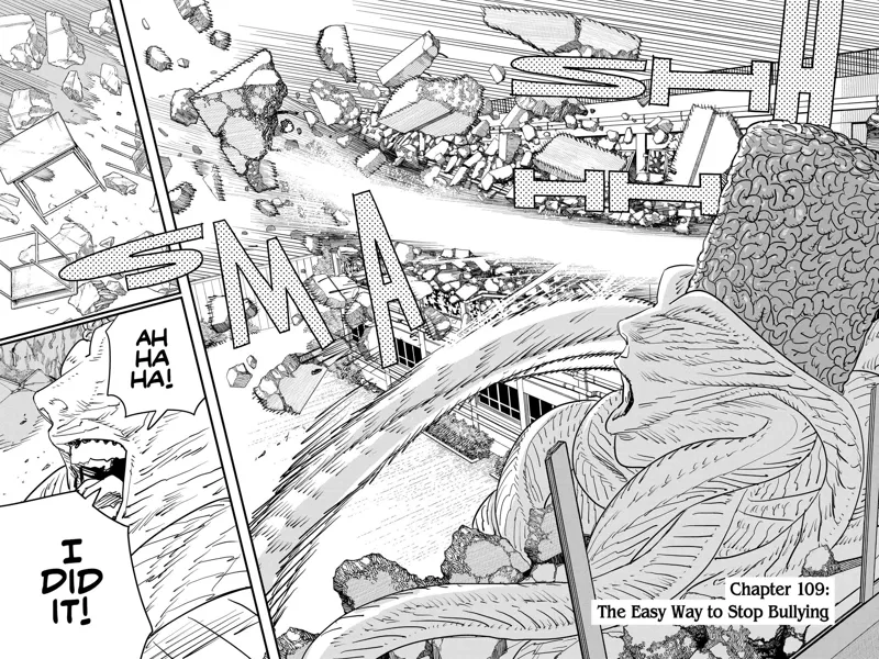 Chainsaw Man Manga Chapter 109 page 2 - The Easy Wat to Stop Bullying scene