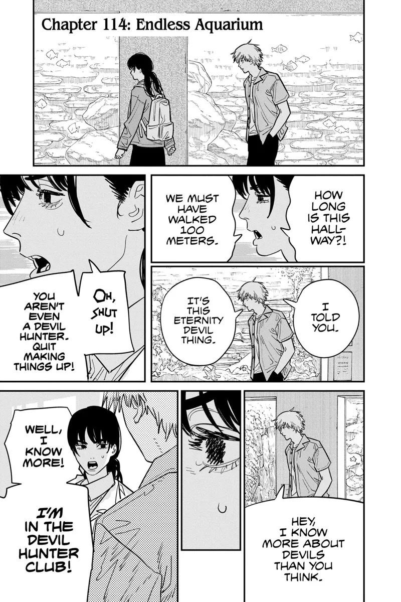 Chainsaw Man Manga Chapter 114 page 1 - Endless Aquarium scene