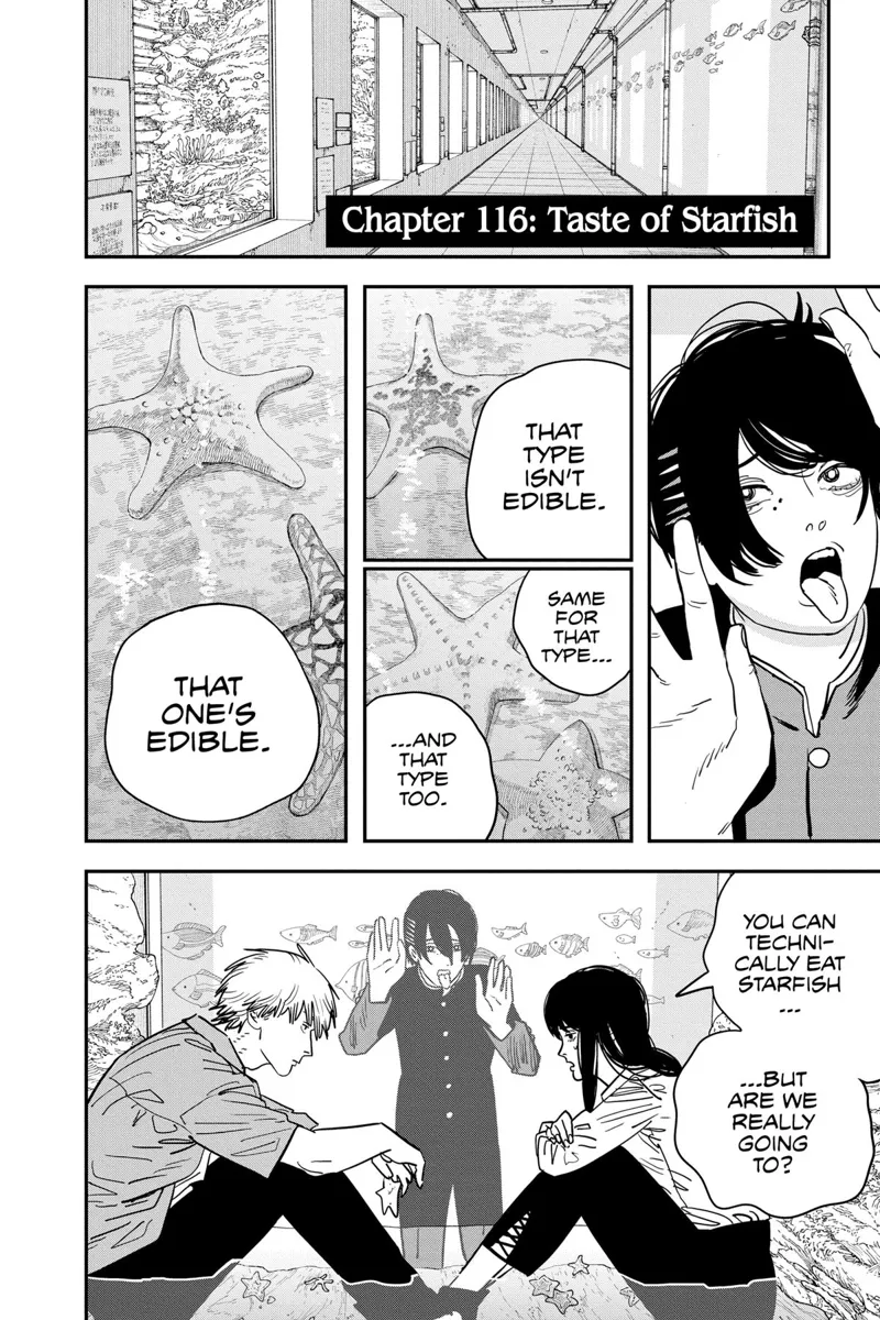 Chainsaw Man Manga Chapter 116 page 1 - Taste of Starfish scene