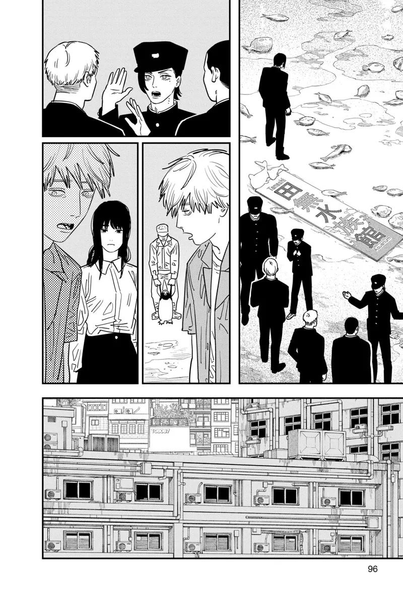 Chainsaw Man Manga Chapter 117 page 11 - Penguin and Weapon scene