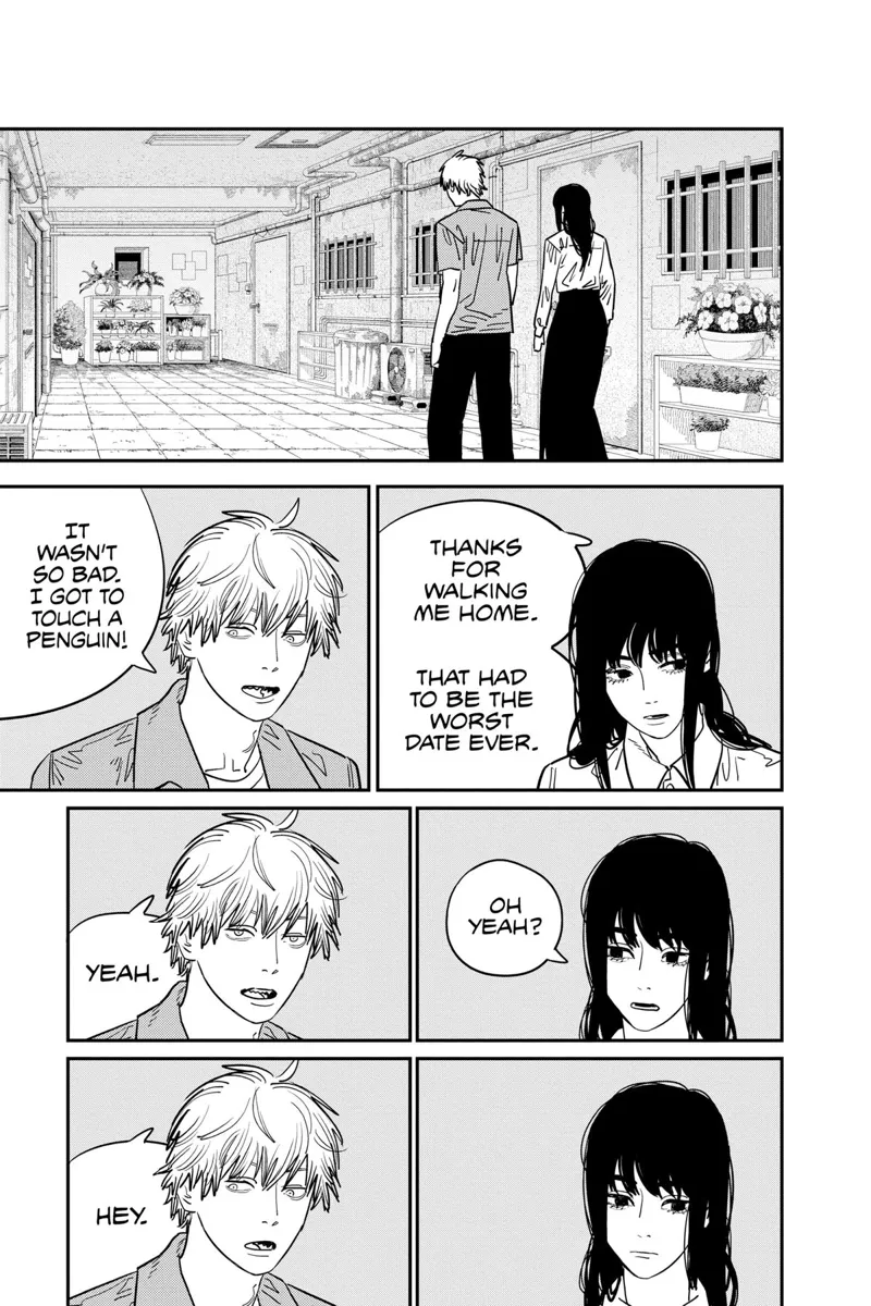 Chainsaw Man Manga Chapter 117 page 12 - Penguin and Weapon scene