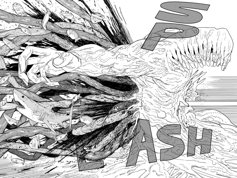 Chainsaw Man Manga Chapter 117 page 8 - Penguin and Weapon scene