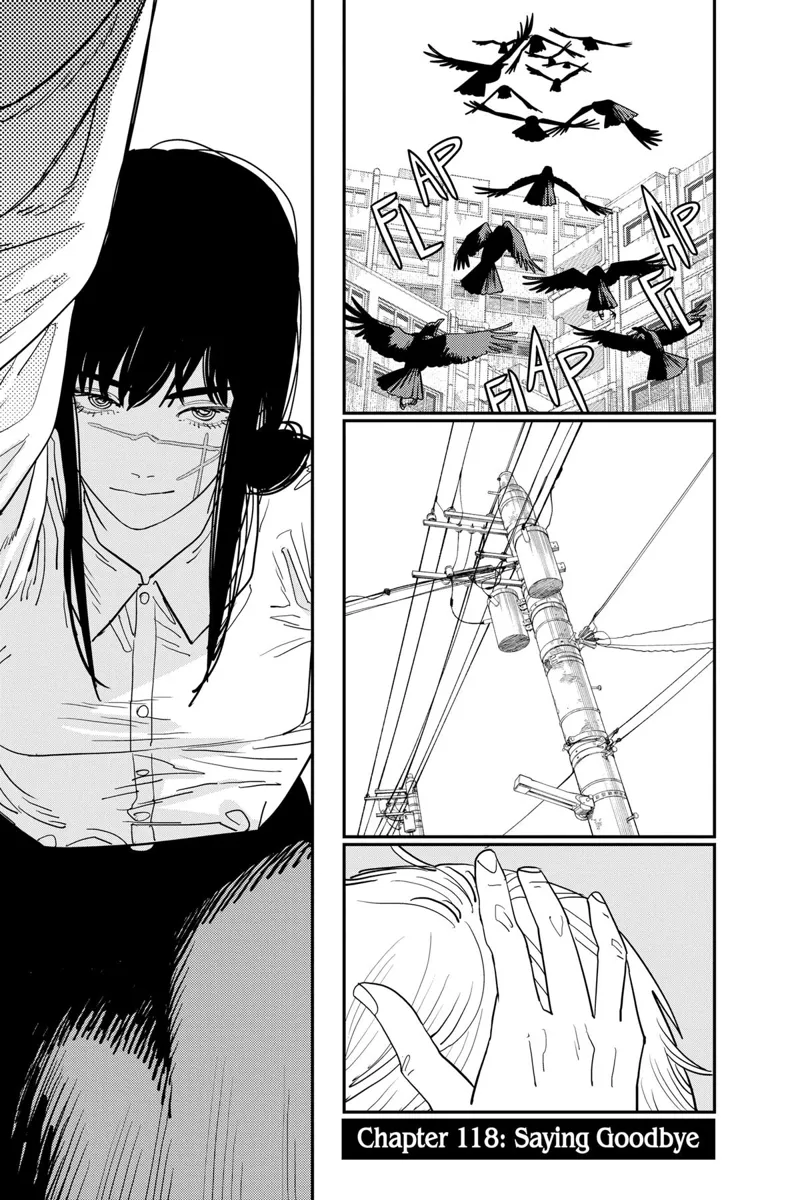 Chainsaw Man Manga Chapter 118 page 1 - Saying Goodbye scene