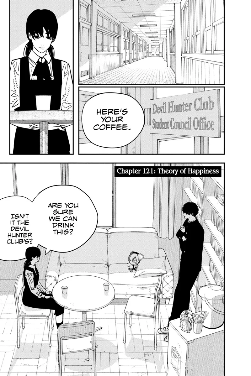 Chainsaw Man Manga Chapter 121 page 1 - Theory of Happiness scene