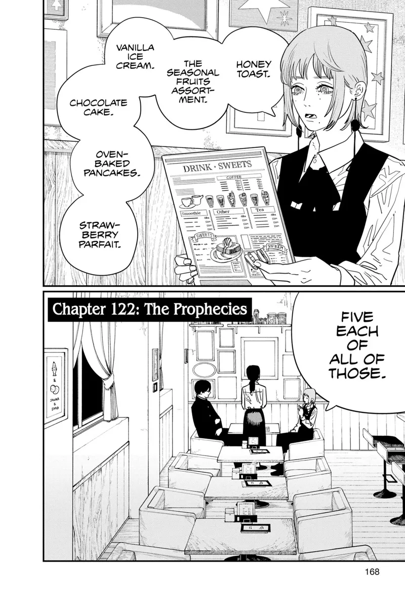 Chainsaw Man Manga Chapter 122 page 1 - The Prophecies scene