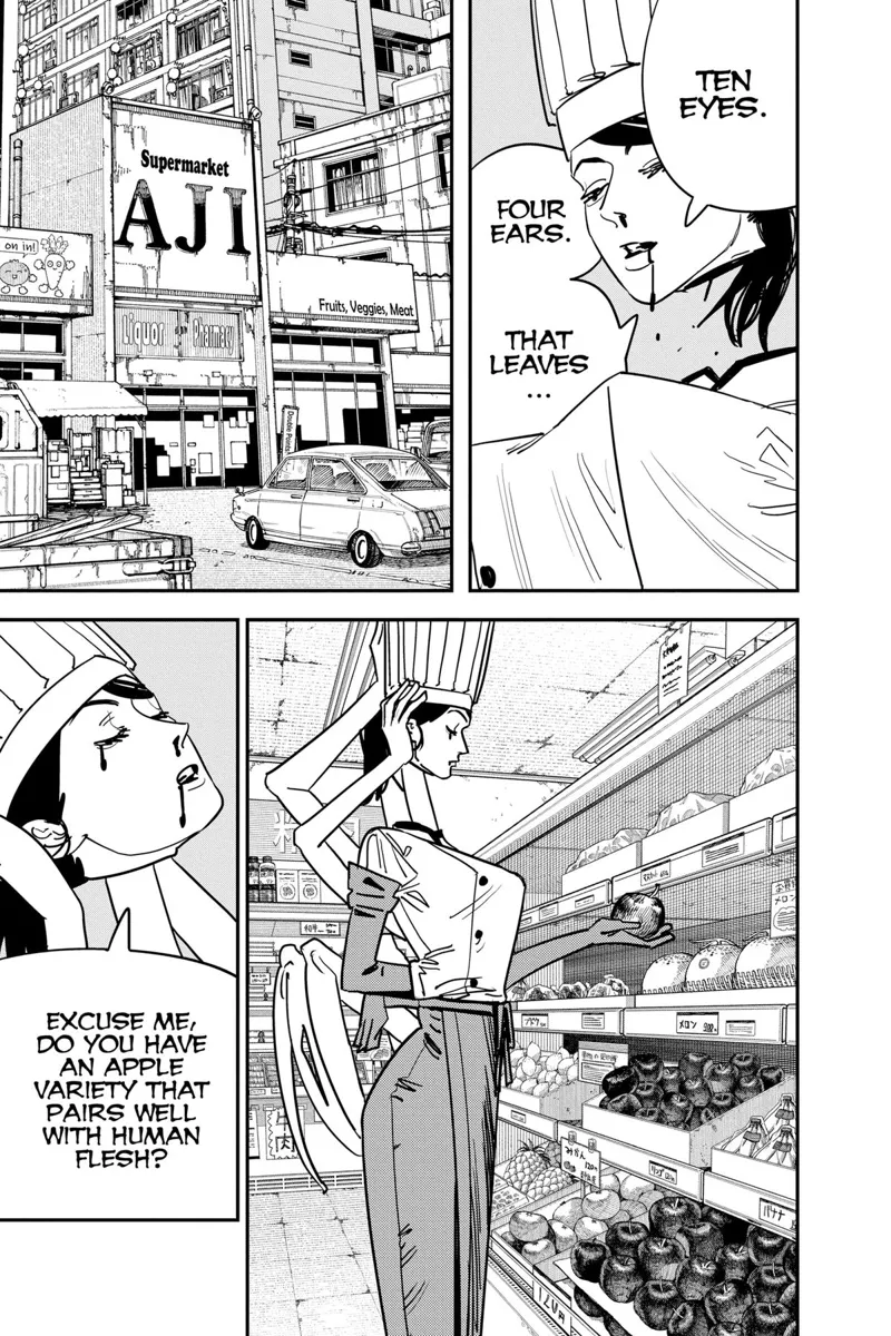 Chainsaw Man Manga Chapter 125 page 2 - Apple Thief scene