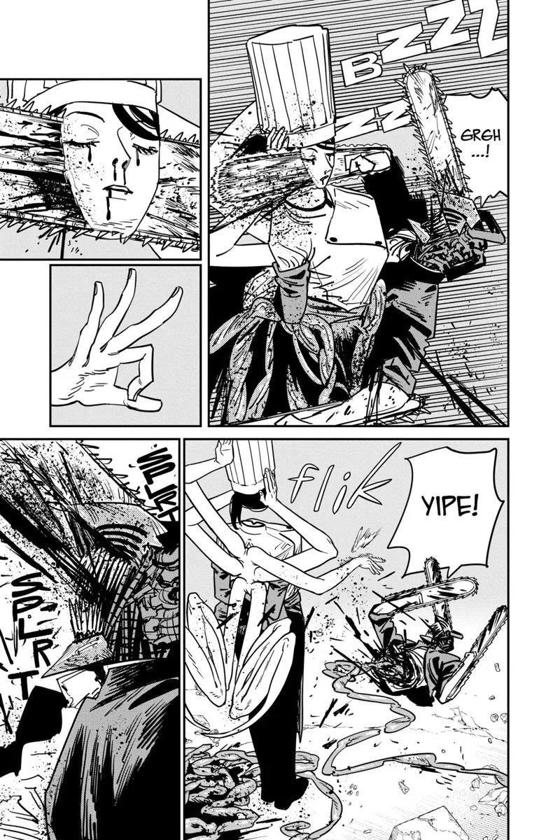 Chainsaw Man Manga Chapter 126 page 11 - Food Fight scene