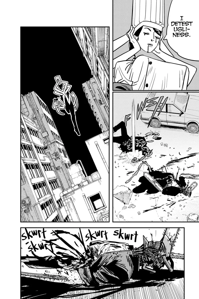 Chainsaw Man Manga Chapter 126 page 12 - Food Fight scene