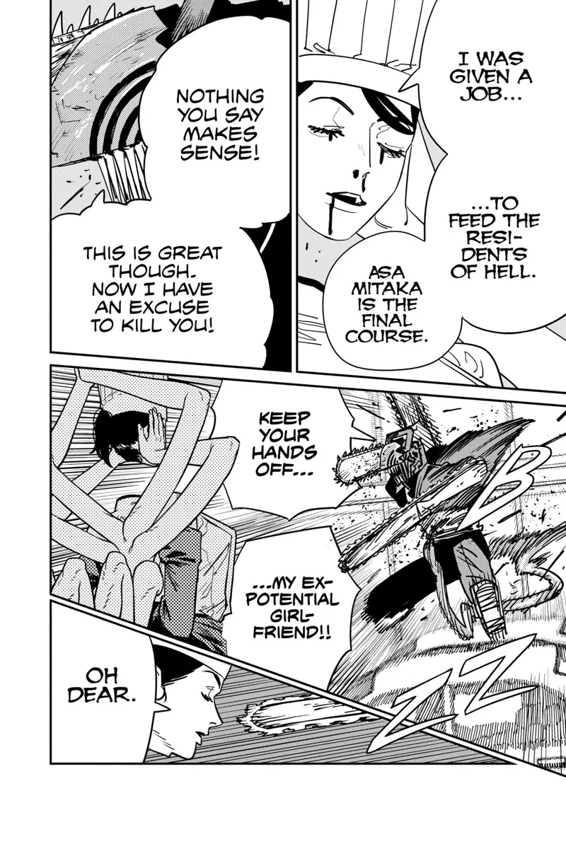 Chainsaw Man Manga Chapter 126 page 3 - Food Fight scene