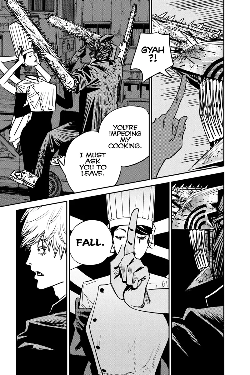 Chainsaw Man Manga Chapter 126 page 4 - Food Fight scene