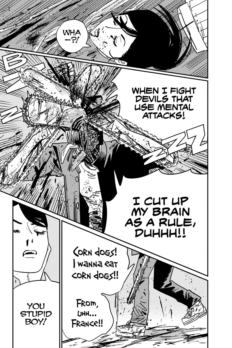 Chainsaw Man Manga Chapter 126 page 8 - Food Fight scene