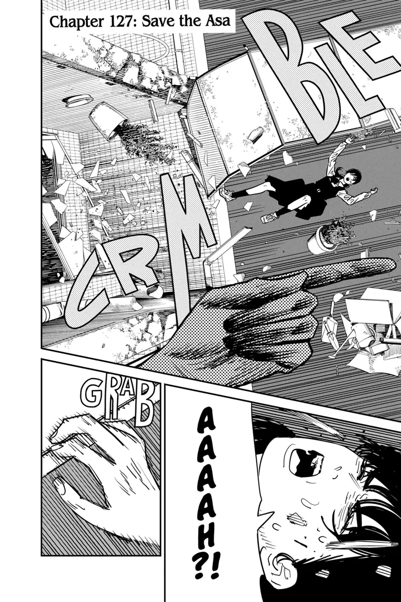 Chainsaw Man Manga Chapter 127 page 1 - Save the Asa scene