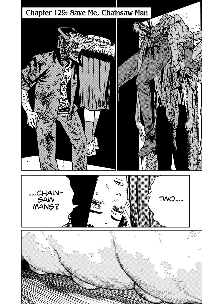 Chainsaw Man Manga Chapter 129 page 1 - Save Me, Chainsaw Man scene