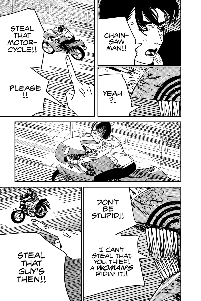 Chainsaw Man Manga Chapter 129 page 14 - Save Me, Chainsaw Man scene