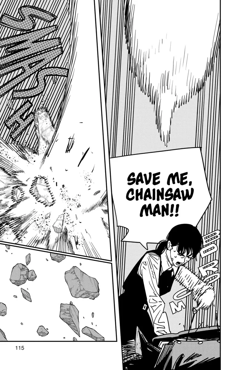 Chainsaw Man Manga Chapter 129 page 8 - Save Me, Chainsaw Man scene