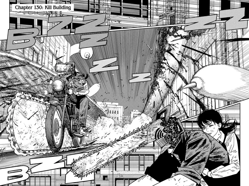 Chainsaw Man Manga Chapter 130 page 1 - Kill Building scene