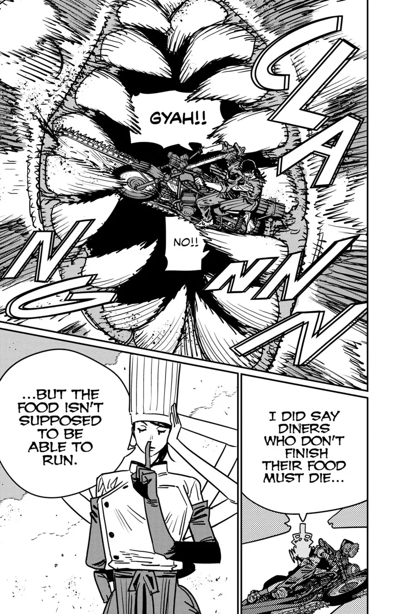 Chainsaw Man Manga Chapter 131 page 2 - Taste of Crap scene