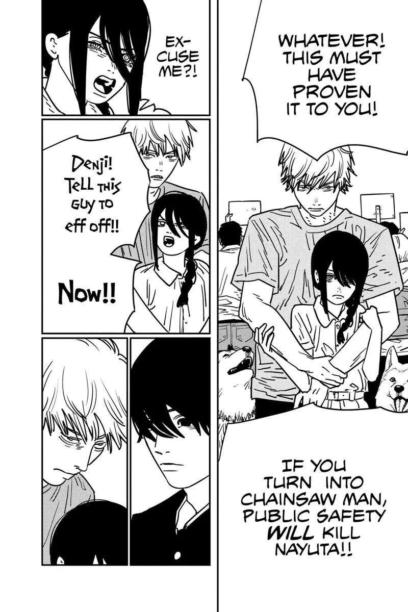 Chainsaw Man Manga Chapter 133 page 15 - Chainsaw Man Protest scene