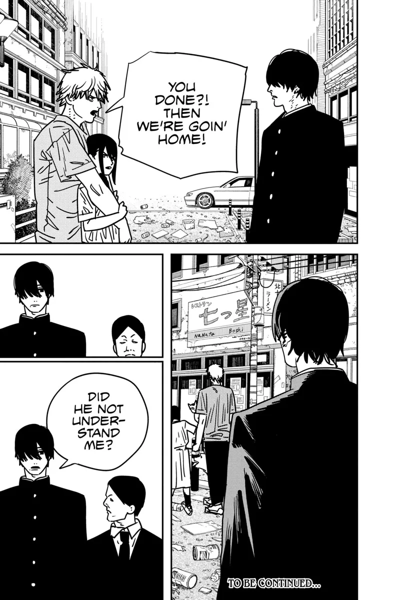 Chainsaw Man Manga Chapter 133 page 16 - Chainsaw Man Protest scene