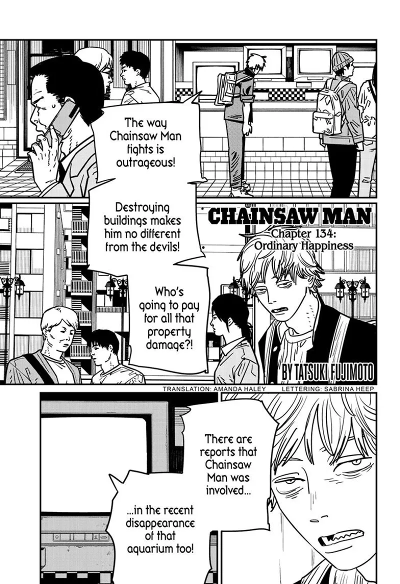 Chainsaw Man Manga Chapter 134 page 1 - Ordinary Happiness scene