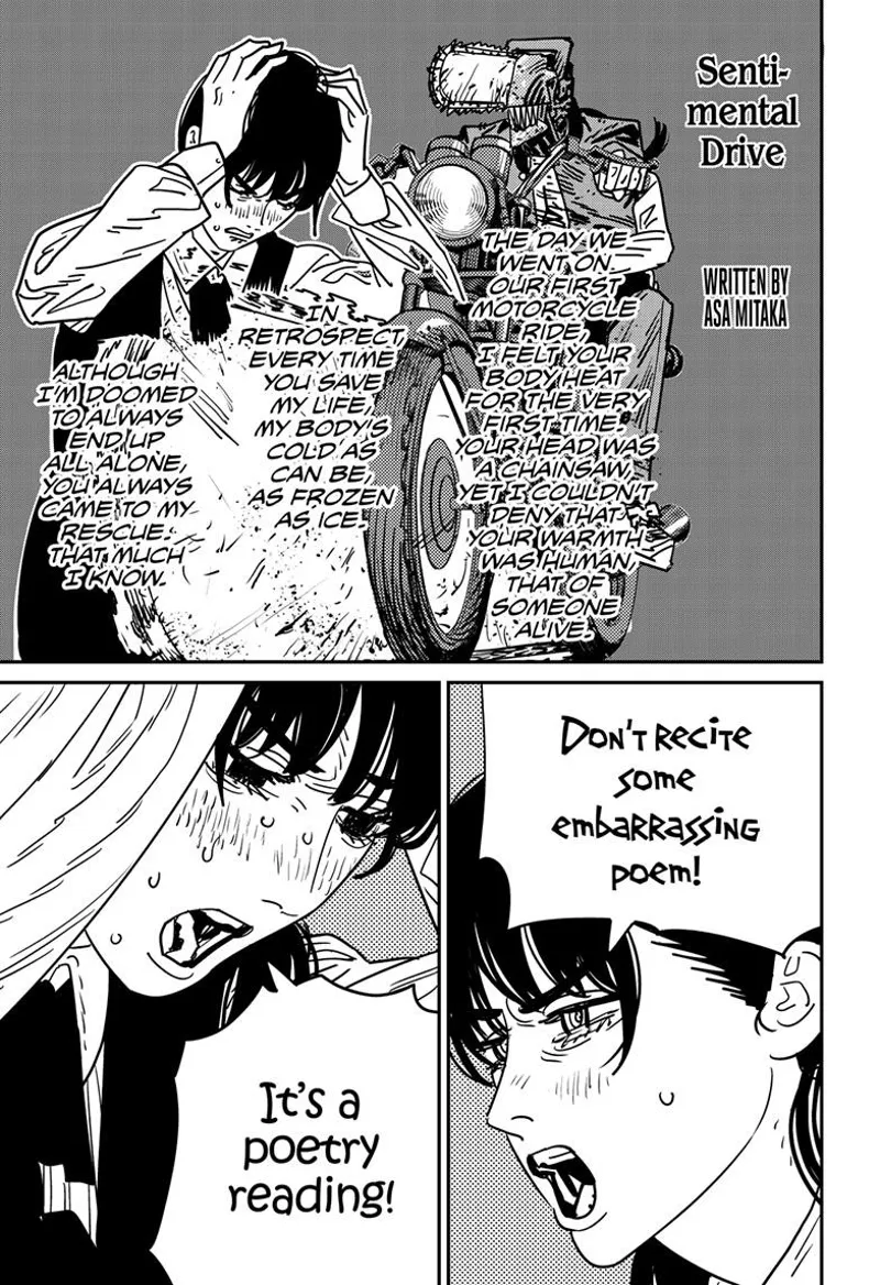 Chainsaw Man Manga Chapter 135 page 8 - Sentimental Drive scene