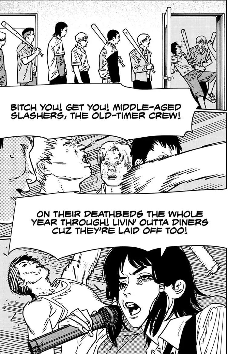 Chainsaw Man Manga Chapter 137 page 13 - Chu Chu Lovely Muni Muni Mura Mura scene