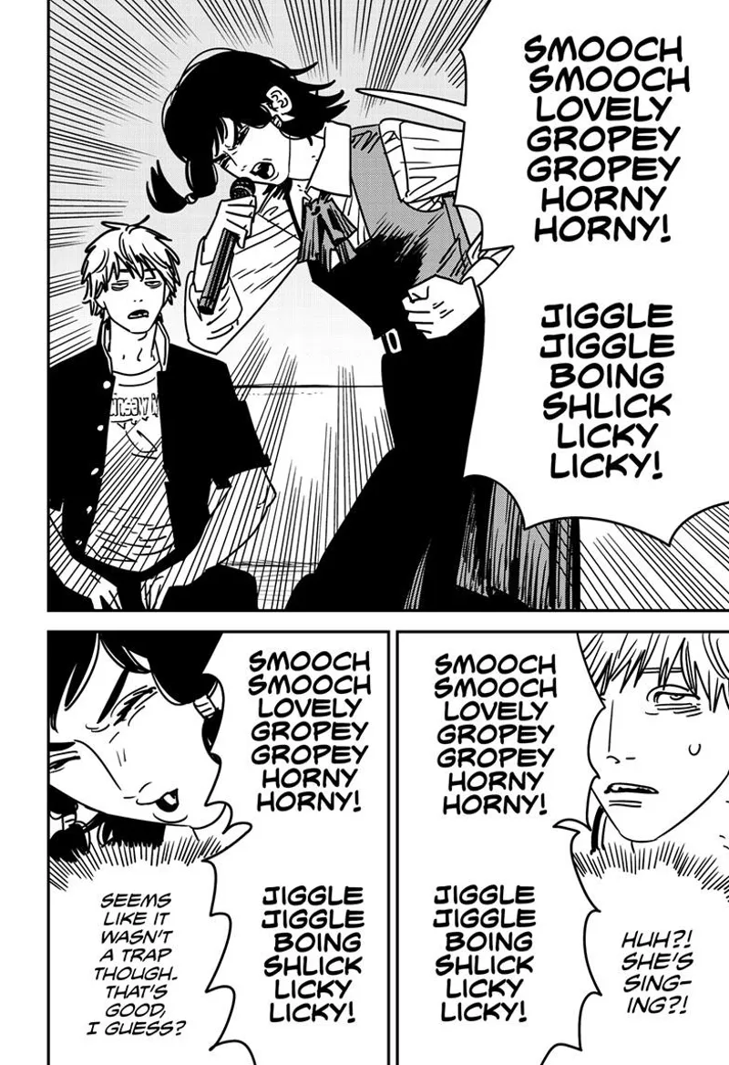 Chainsaw Man Manga Chapter 137 page 8 - Chu Chu Lovely Muni Muni Mura Mura scene