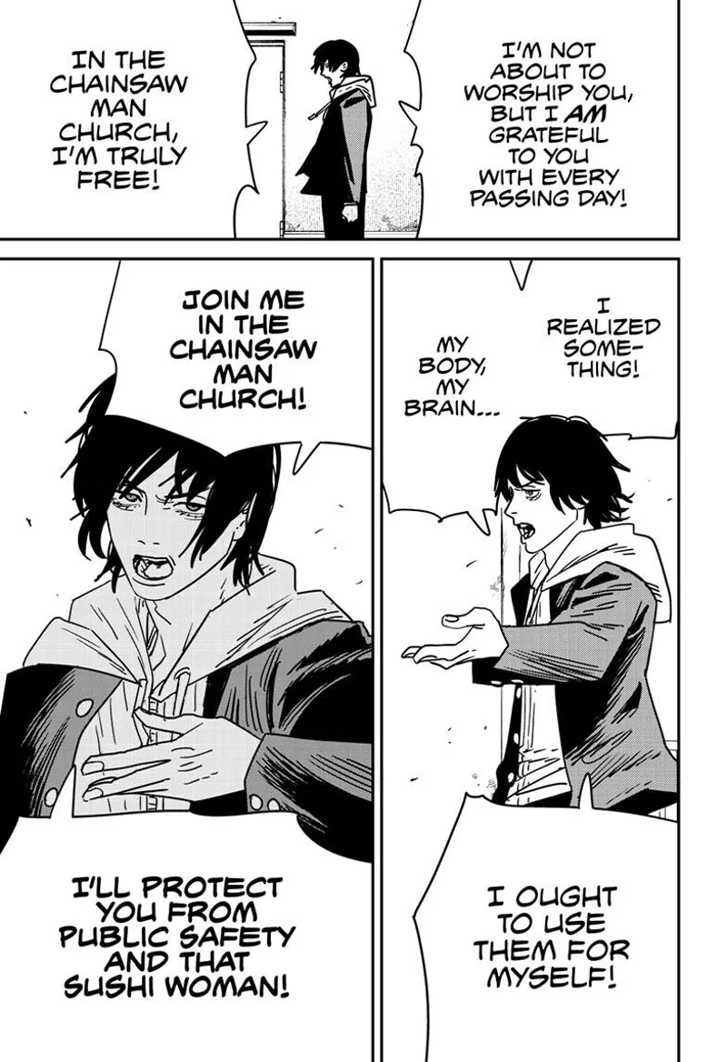 Chainsaw Man Manga Chapter 139 page 10 - A Chair's Feelings scene