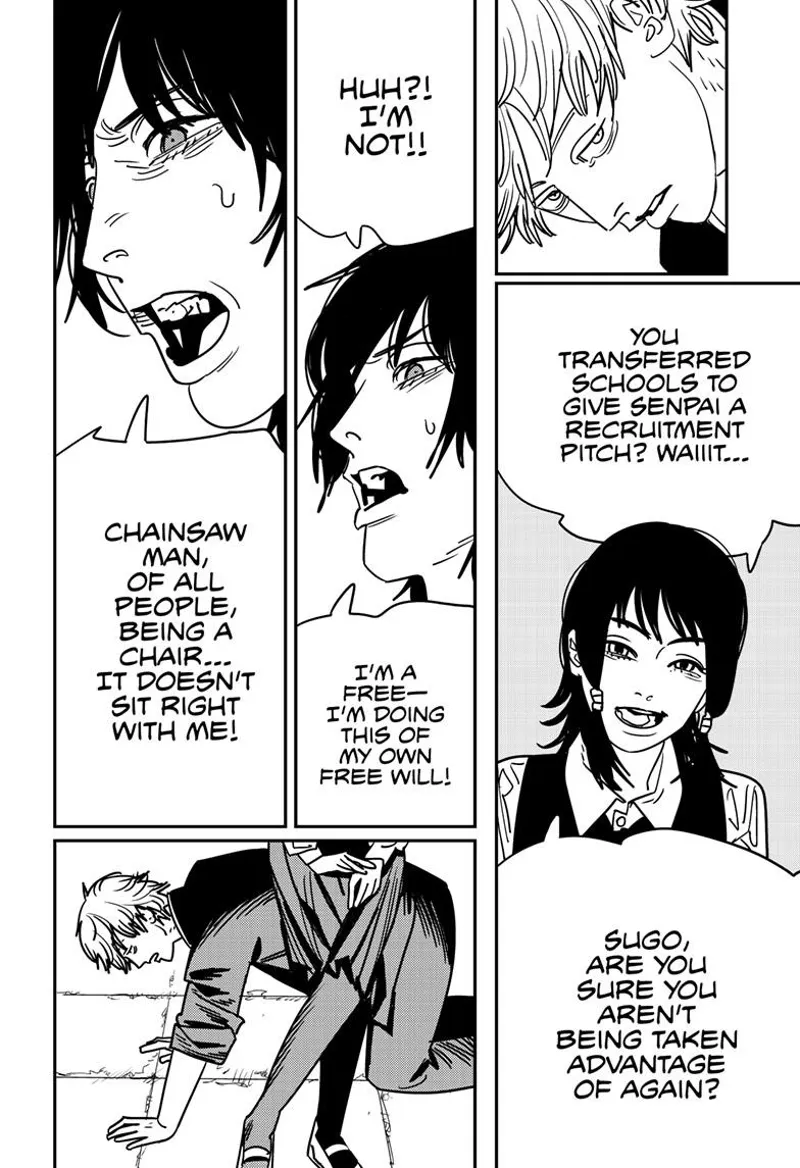 Chainsaw Man Manga Chapter 139 page 11 - A Chair's Feelings scene